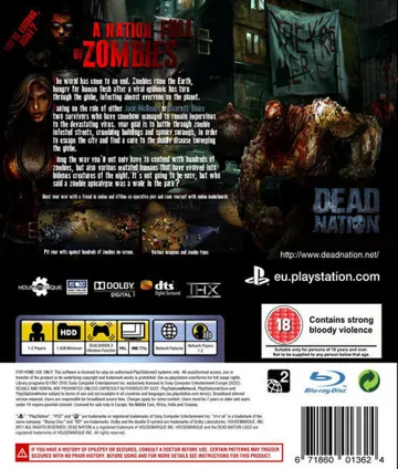 Dead Nation (USA) (Dynamic Theme) box cover back